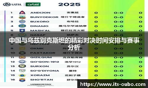 中国与乌兹别克斯坦的精彩对决时间安排与赛事分析